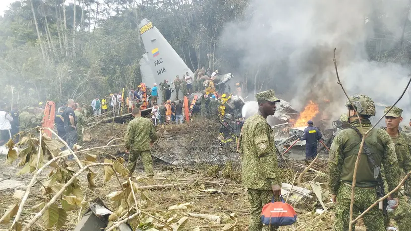 কলম্বিয়ায় উড্ডয়নের পর সামরিক বিমান বিধ্বস্ত, ৩৪ জন নিহত